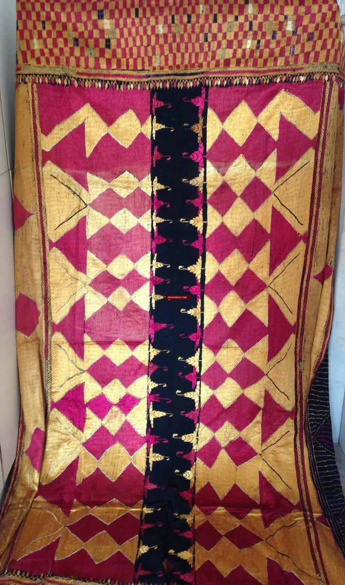 684 Superb Sar Pallu Phulkari Textile-WOVENSOULS-Antique-Vintage-Textiles-Art-Decor