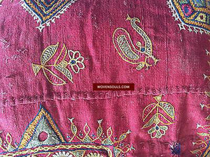 689 Large Sling Bag made of Antique Indian Textile-WOVENSOULS-Antique-Vintage-Textiles-Art-Decor