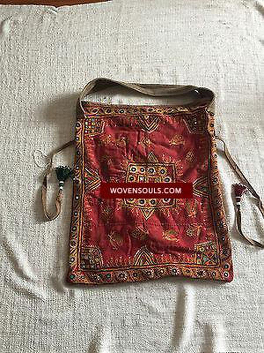 689 Large Sling Bag made of Antique Indian Textile - Antique Art -  WOVENSOULS Antique Textiles & Art Gallery