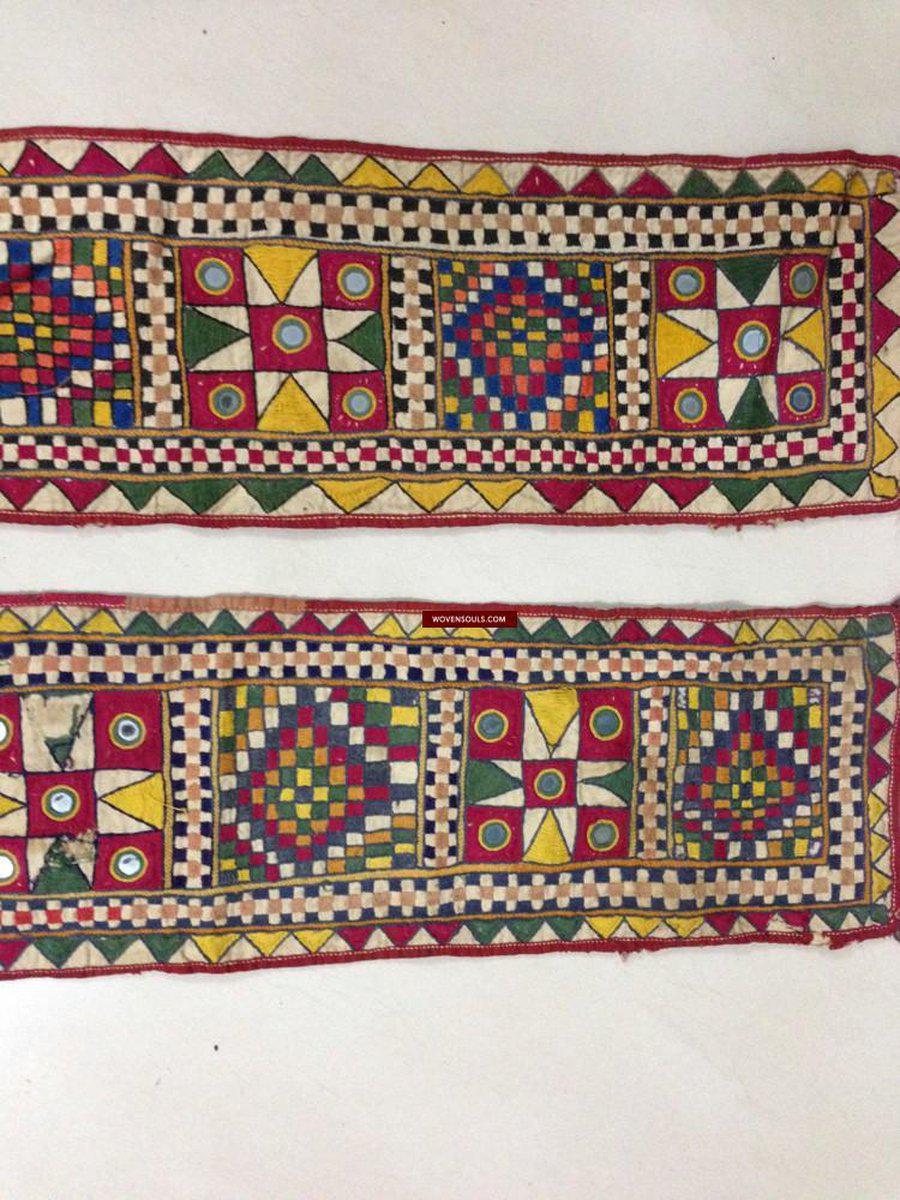 695 Vintage Gujarat Stickerei - Indische Textilkunst für Wanddekoration-WOVENSOULS-Antike-Vintage-Textilien-Kunst-Dekor