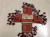 697 OLD BANJARA SPICE STORAGE TEXTILE BAG WITH COWRIES - RARE UNUSUAL FORM-WOVENSOULS-Antique-Vintage-Textiles-Art-Decor