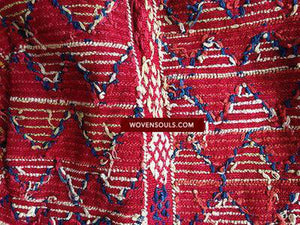 708 SOLD Rare Banjara Choli Blouse - Handspun cotton - Handwoven Cloth Handstitched Garment-WOVENSOULS-Antique-Vintage-Textiles-Art-Decor
