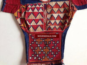 708 SOLD Rare Banjara Choli Blouse - Handspun cotton - Handwoven Cloth Handstitched Garment-WOVENSOULS-Antique-Vintage-Textiles-Art-Decor