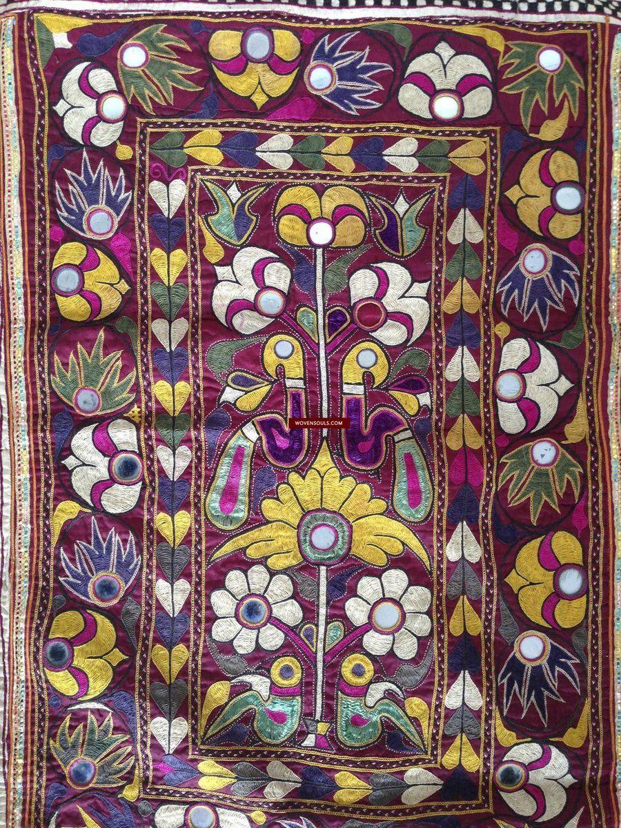 727 Old Cradle Cloth Ghodiyu or Dhaniyo Embroidered Textile Art-WOVENSOULS-Antique-Vintage-Textiles-Art-Decor