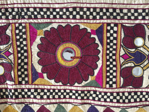 727 Old Cradle Cloth Ghodiyu or Dhaniyo Embroidered Textile Art-WOVENSOULS-Antique-Vintage-Textiles-Art-Decor
