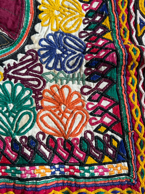 730 Vintage Embroidery Dhaniyo Panel from Kutch Gujarat
