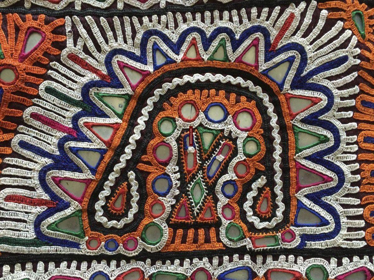 732 Vintage Rabari Embroidery Textile Art Dowry Bag-WOVENSOULS-Antique-Vintage-Textiles-Art-Decor