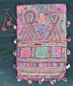 735 Vintage Debariya Rabari Embroidered Dowry Bag-WOVENSOULS-Antique-Vintage-Textiles-Art-Decor