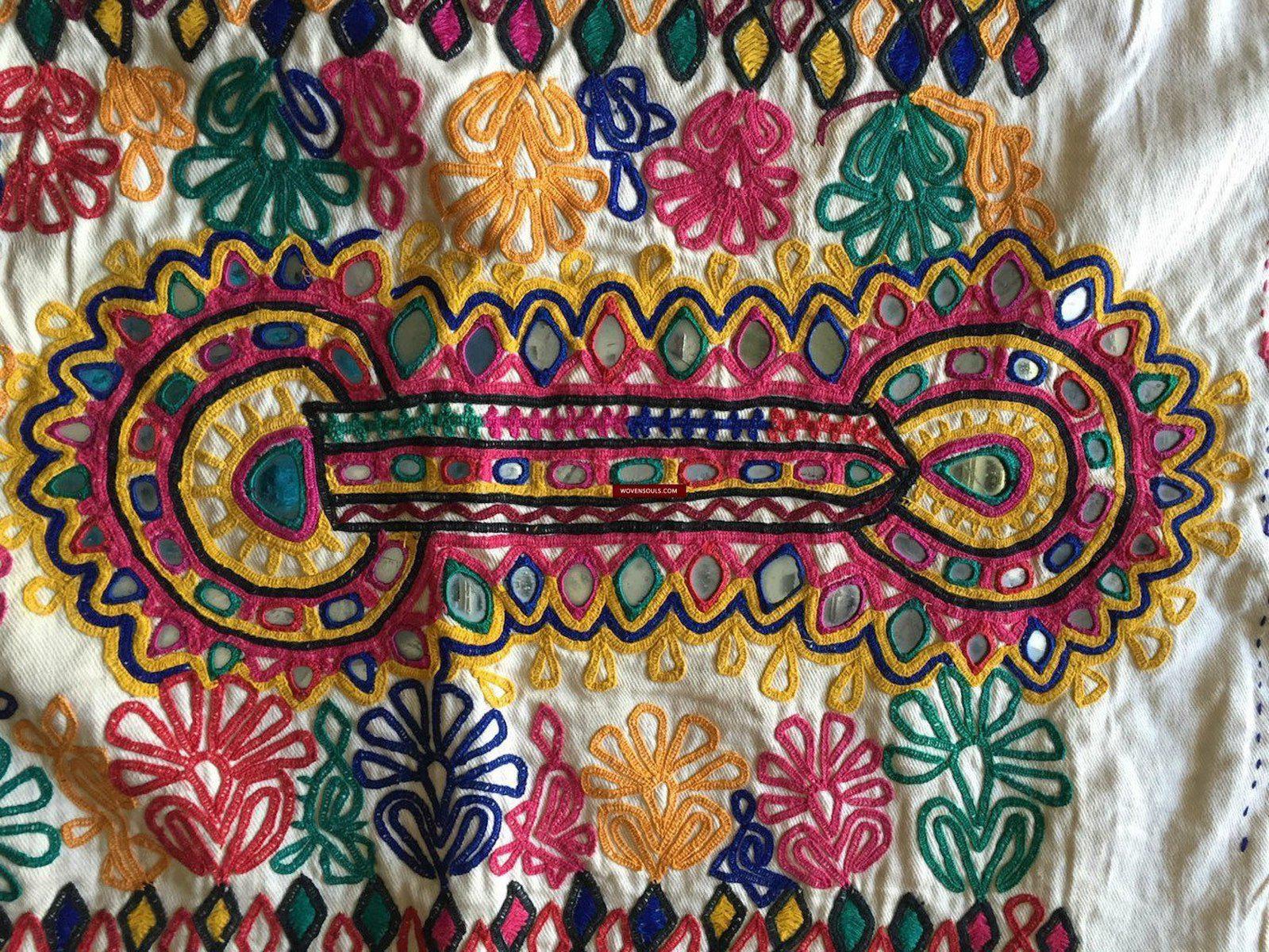 736 Vintage Rabari Dowry Bag with Embroidery - Textile Art of Gujarat-WOVENSOULS-Antique-Vintage-Textiles-Art-Decor