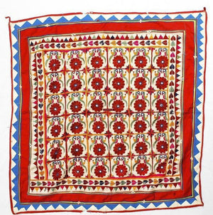 738 Vintage Chandarvo ceremonial canopy with Superb Silk Embroidery-WOVENSOULS-Antique-Vintage-Textiles-Art-Decor