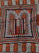 744 Vintage Rabari Chakda Chaakla Textile Art for Wall Decor-Museum-quality Decor and Ethnographic Art Gallery