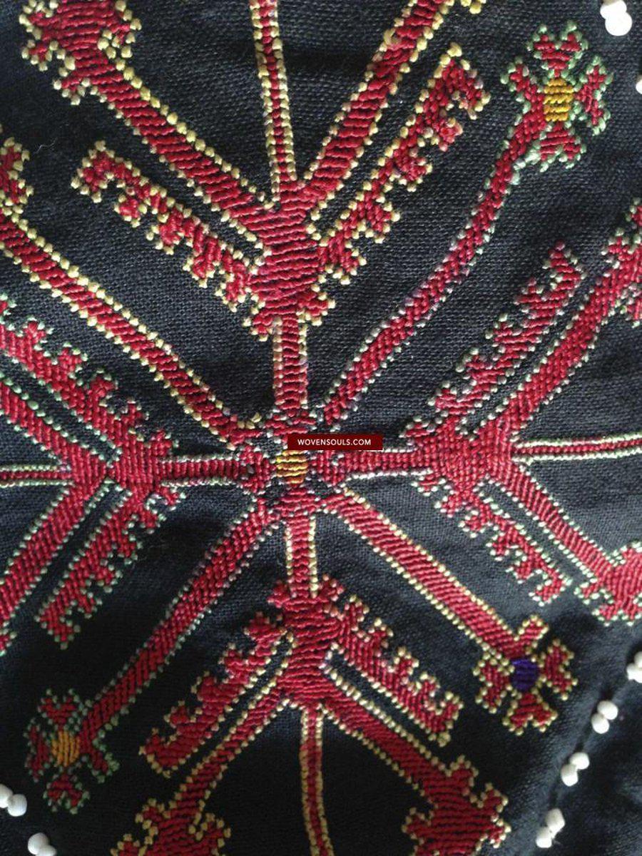 771 SOLD Vintage Kohistan Wedding Shawl with superfine Abbasi Embroidery-WOVENSOULS-Antique-Vintage-Textiles-Art-Decor