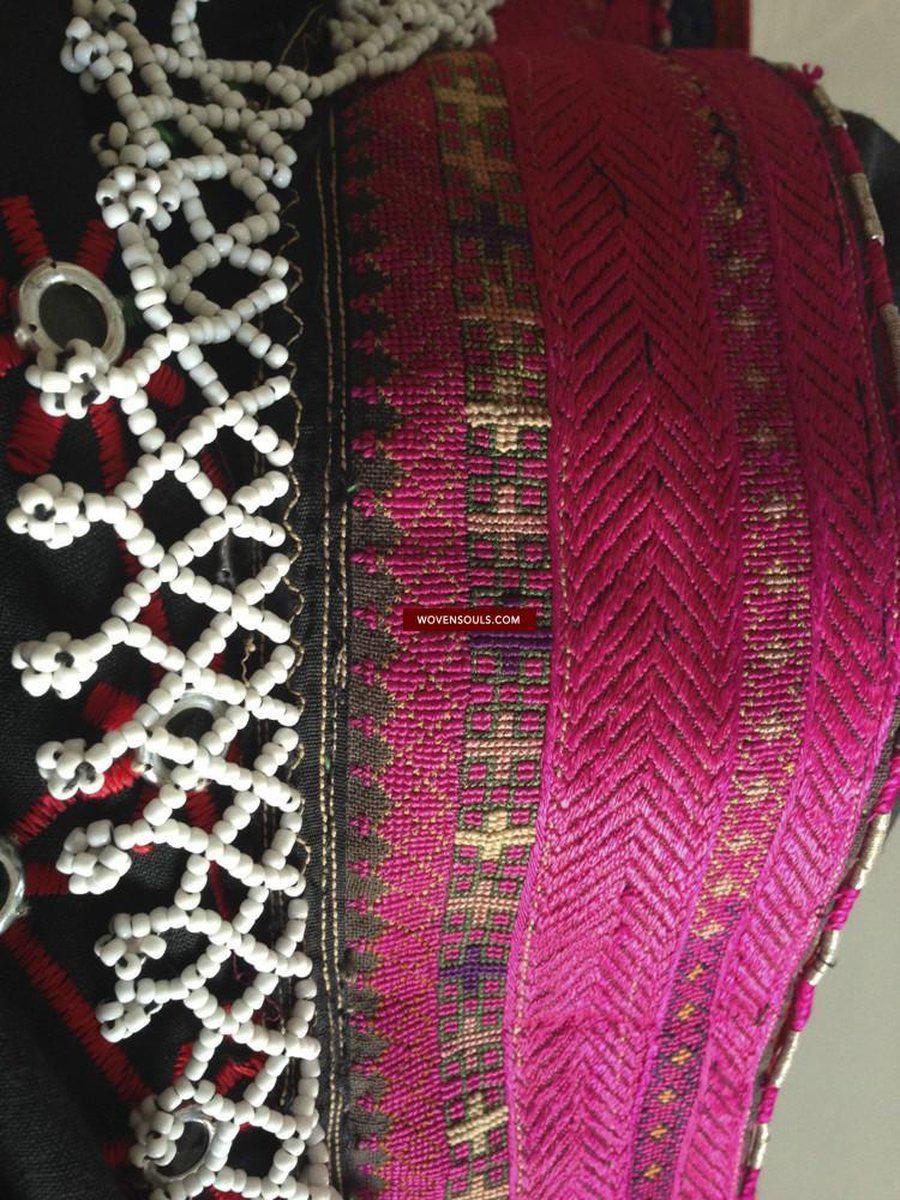 771 SOLD Vintage Kohistan Wedding Shawl with superfine Abbasi Embroidery-WOVENSOULS-Antique-Vintage-Textiles-Art-Decor