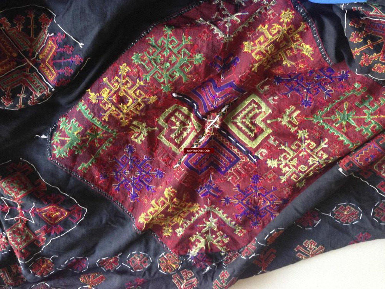 771 SOLD Vintage Kohistan Wedding Shawl with superfine Abbasi Embroidery-WOVENSOULS-Antique-Vintage-Textiles-Art-Decor