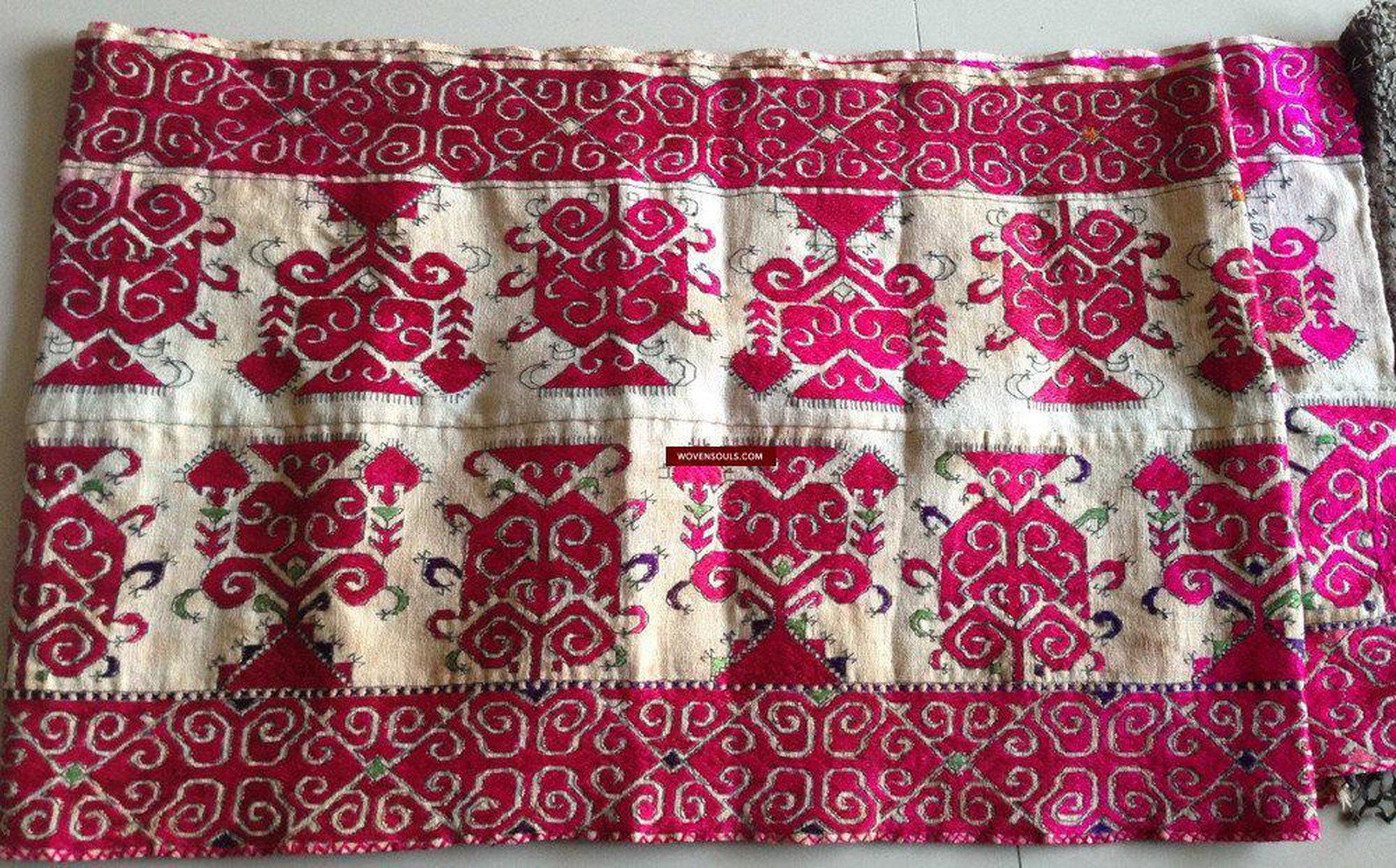 773 Superb Swat Valley Embroidered Shawl / Stole-WOVENSOULS-Antique-Vintage-Textiles-Art-Decor