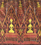 841 B - Fine Pedan Pidan Tie Dye Silk Ikat Temple Banner Wall Art from Cambodia-WOVENSOULS-Antique-Vintage-Textiles-Art-Decor