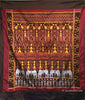 841 B - Fine Pedan Pidan Tie Dye Silk Ikat Temple Banner Wall Art from Cambodia-WOVENSOULS-Antique-Vintage-Textiles-Art-Decor