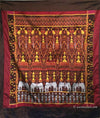 841 B - Fine Pedan Pidan Tie Dye Silk Ikat Temple Banner Wall Art from Cambodia-WOVENSOULS-Antique-Vintage-Textiles-Art-Decor