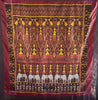 841 B - Fine Pedan Pidan Tie Dye Silk Ikat Temple Banner Arte de pared de Camboya