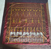 841 B - Fine Pedan Pidan Tie Dye Silk Ikat Temple Banner Arte de pared de Camboya