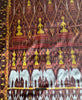 841 B - Fine Pedan Pidan Tie Dye Silk Ikat Temple Banner Arte de pared de Camboya