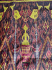 841 B - Fine Pedan Pidan Tie Dye Silk Ikat Temple Banner Arte de pared de Camboya