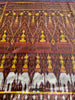 841 B - Fine Pedan Pidan Tie Dye Silk Ikat Temple Banner Arte de pared de Camboya