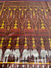 841 B - Fine Pedan Pidan Tie Dye Silk Ikat Temple Banner Wall Art from Cambodia
