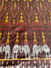 841 B - Fine Pedan Pidan Tie Tinte Silk IKAT Temple Banner Wall Art dalla Cambogia