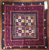 857 Vintage Silk Embroidery Chakla or Wall Decor from Kathiawar Gujarat-WOVENSOULS-Antique-Vintage-Textiles-Art-Decor