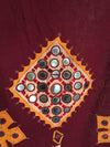859 Banjara Odhana Shawl with Large-Mirrors-WOVENSOULS-Antique-Vintage-Textiles-Art-Decor