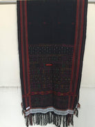 881 SOLD Vintage Batak Ulos - Beaded Shoulder Cloth of the Batak People-WOVENSOULS-Antique-Vintage-Textiles-Art-Decor