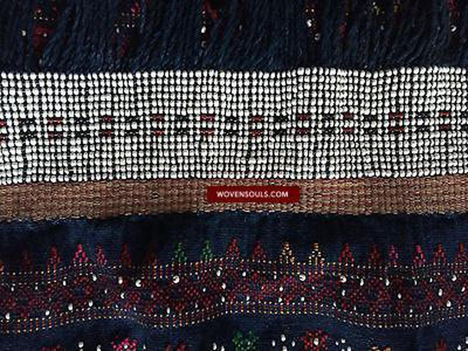 882 SOLD Rare Beaded Batak Shoulder Cloth Ulos-WOVENSOULS-Antique-Vintage-Textiles-Art-Decor