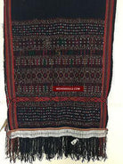 882 SOLD Rare Beaded Batak Shoulder Cloth Ulos-WOVENSOULS-Antique-Vintage-Textiles-Art-Decor