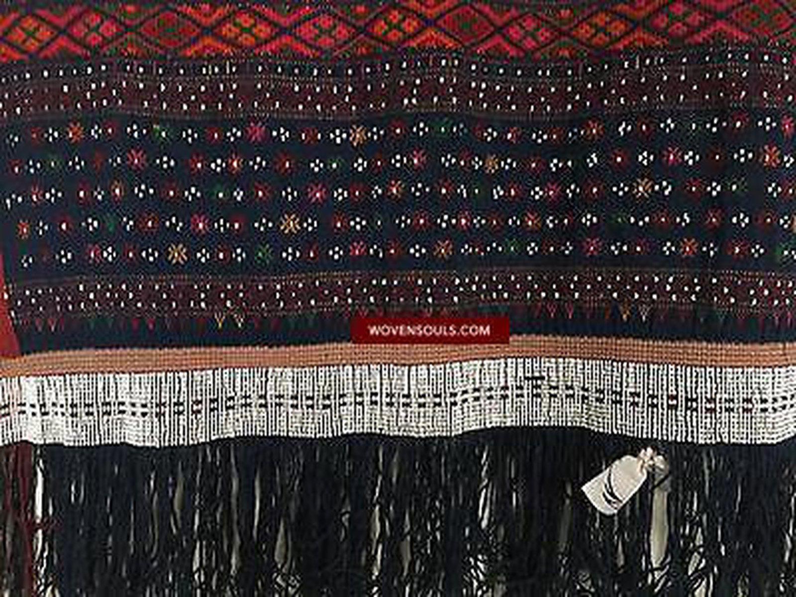 882 SOLD Rare Beaded Batak Shoulder Cloth Ulos-WOVENSOULS-Antique-Vintage-Textiles-Art-Decor