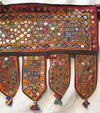 906 Vintage Mirror Embroidery Toran or Welcome Panel Gujarat - SOLD-WOVENSOULS-Antique-Vintage-Textiles-Art-Decor