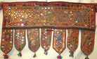 906 Vintage Mirror Embroidery Toran or Welcome Panel Gujarat - SOLD-WOVENSOULS-Antique-Vintage-Textiles-Art-Decor