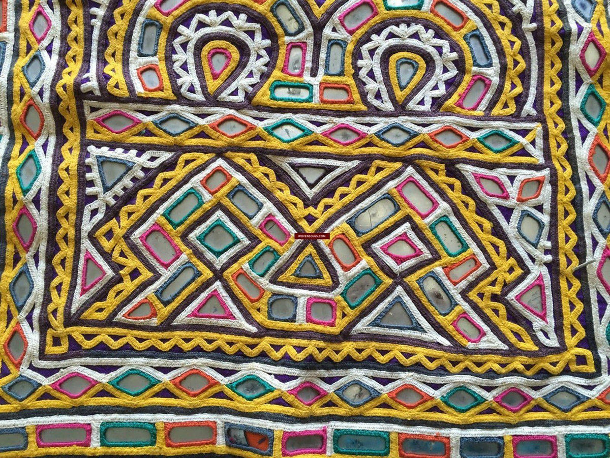 934 Vintage Pair - Rabari Embroidery Wall Decor Textile Art from ...