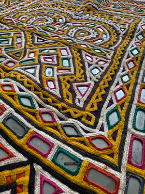 934 Vintage Pair - Rabari Embroidery Wall Decor Textile Art Chaakla