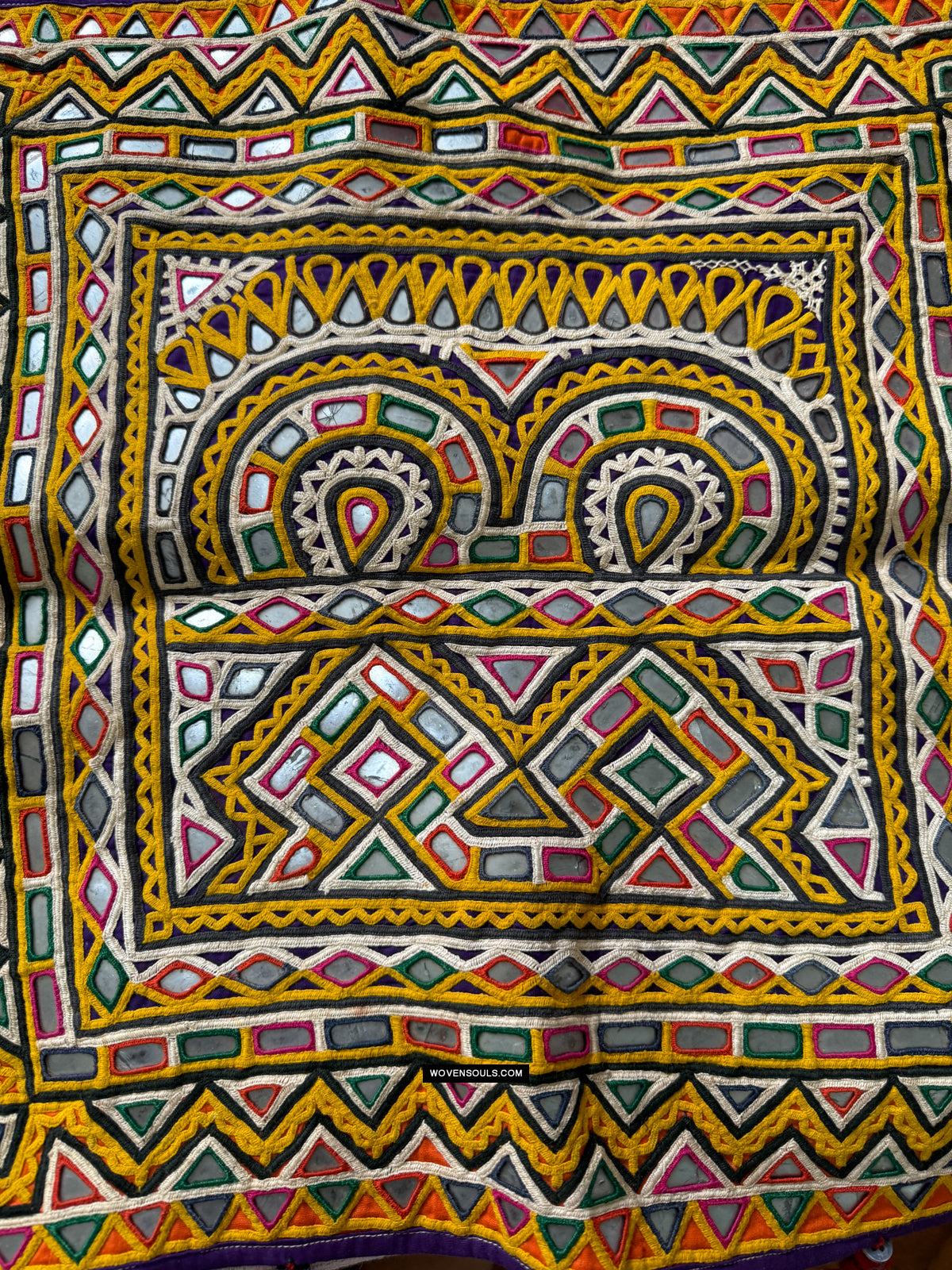 934 Paire vintage - Rabari Broderie décor mural art textile du Gujarat