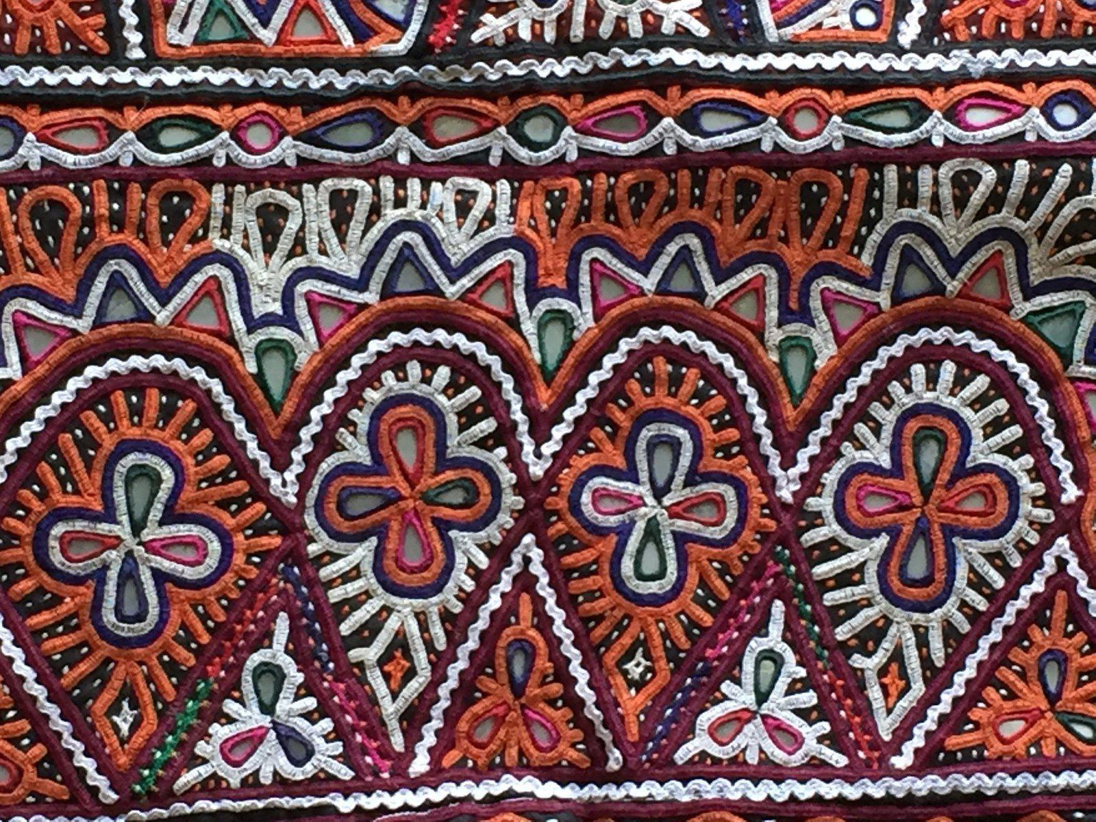 936 Pair Toran - Vintage Rabari Embroidery Wall Decor Textile Art ...