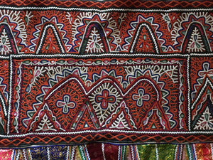 936 Pair Toran - Vintage Rabari Embroidery Wall Decor Textile Art - Kutch, Gujarat-WOVENSOULS-Antique-Vintage-Textiles-Art-Decor