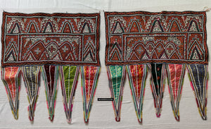 936ペアToran -Vintage Rabari 刺繍壁の装飾テキスタイルアート - グジャラート州カッチ