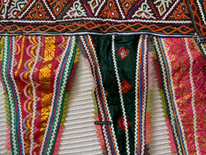 936 Pair Toran - Vintage Rabari Embroidery Wall Decor Textile Art - Kutch, Gujarat