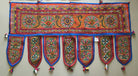 942 Vintage Embroidery - Door Decor Panel from Gujarat - Mochi Bharat Kaam-WOVENSOULS-Antique-Vintage-Textiles-Art-Decor