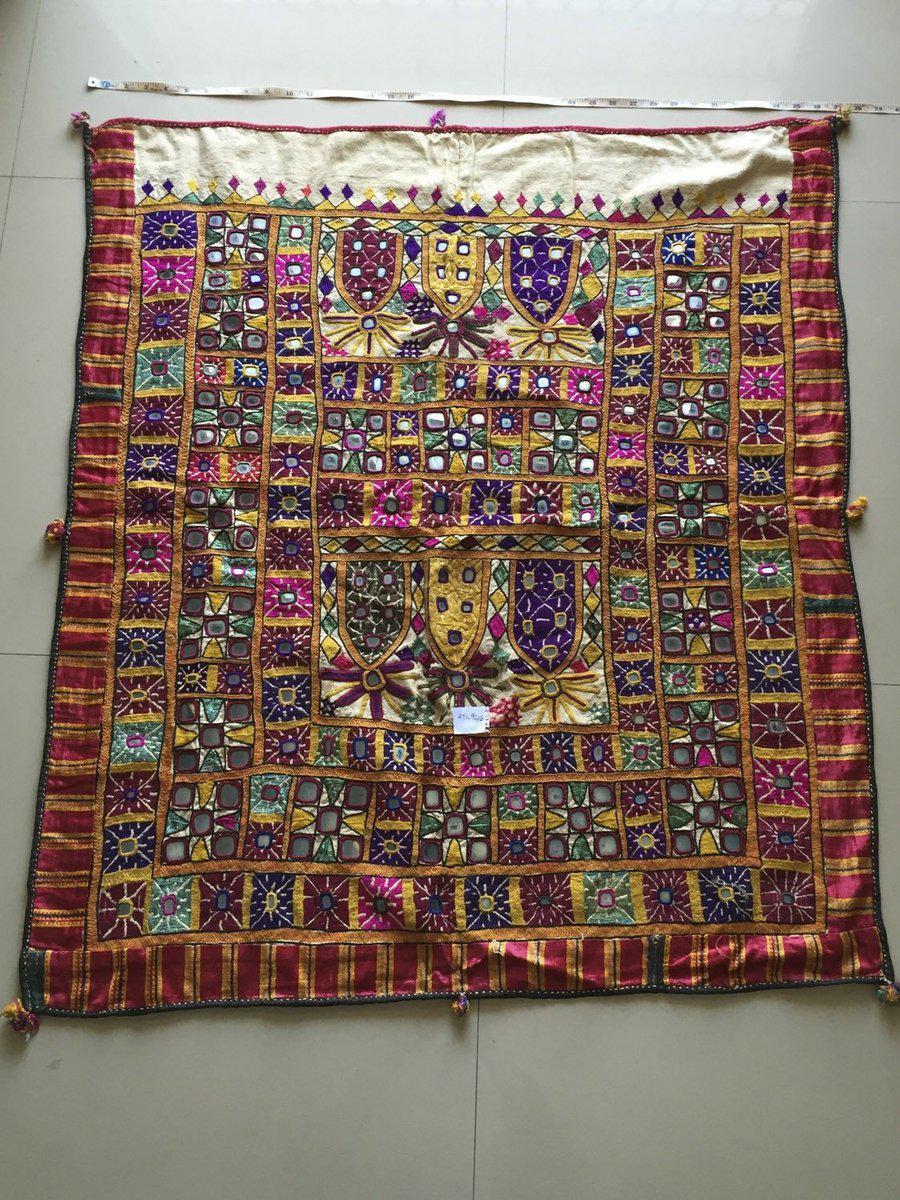 946 Dhaniyo Vintage Rabari Embroidery from Gujarat-WOVENSOULS-Antique-Vintage-Textiles-Art-Decor