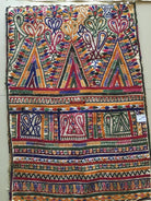 956 Dowry Bag Front Back Embroidered Panel Pair - Vintage Rabari Embroidery from Gujarat-WOVENSOULS-Antique-Vintage-Textiles-Art-Decor