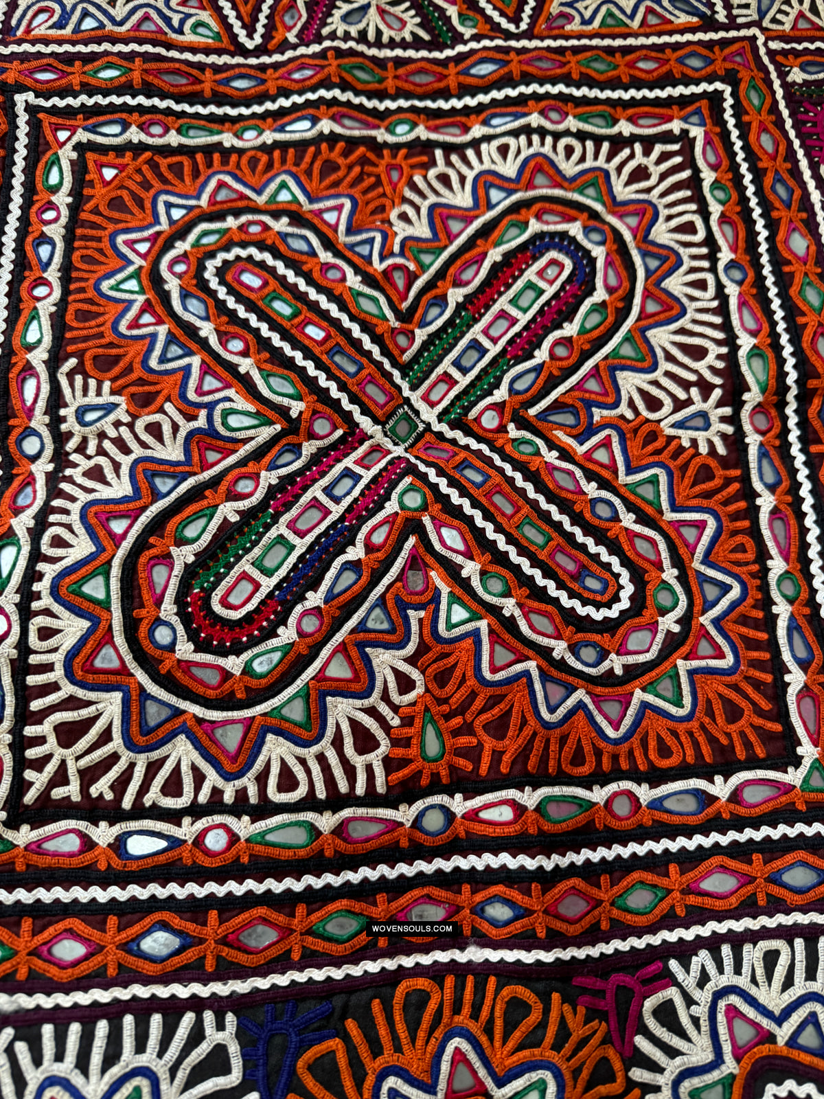 960 Vintage Rabari Embroidery from Kutch, Gujarat - Chaakla Pair