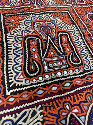 961 Chaaklaペア - ヴィンテージ Rabari グジャラートの刺繍