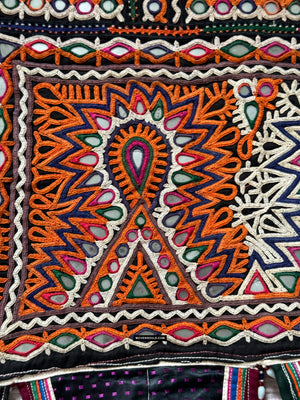 964 Pair of Vintage Debariya Rabari Toran Embroidered Wall Decor